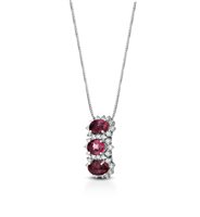 Collana Crusado Donna in Oro bianco Rubino 0.70 Ct CTTRPOR - CTTRPOR